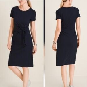 CHICO'S NAVY SNEAKER DRESS SZ 2(12-14)